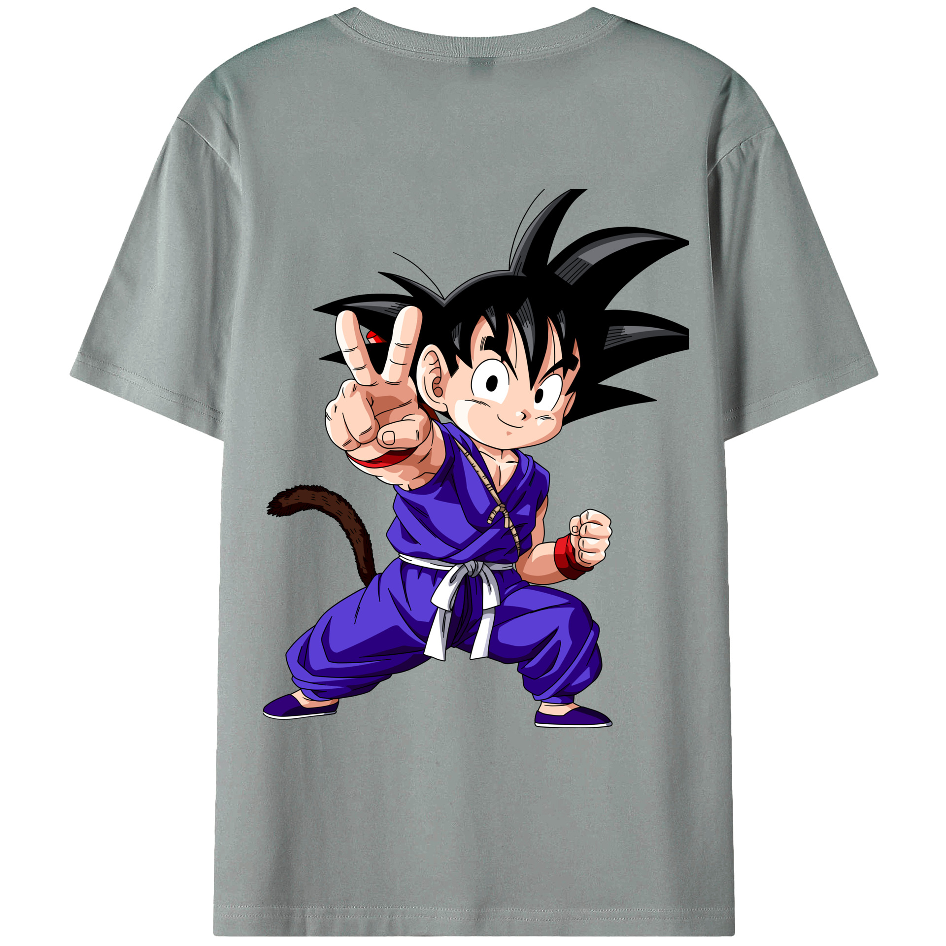 （画像用） ドラゴンボール 孫悟空（そん ごくう）Son Goku カカロット DRAGON BALL Kakarotto 綿100％ メンズ半袖Tシャツ（バックプリント） 通気性